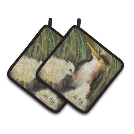 Carolines Treasures Happy Family Pair of Pot Holders, 7.5 x 3 x 7.5 in. JMK1225PTHD
